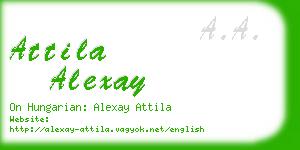 attila alexay business card